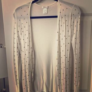 Cache ivory and gold stud sweater. Size XS